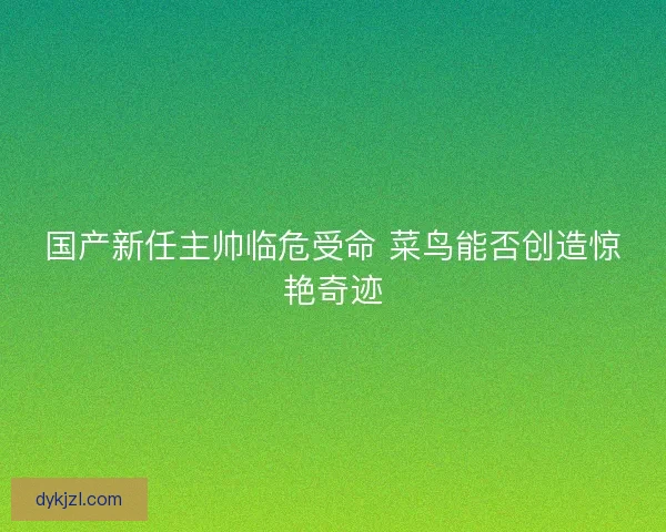 国产新任主帅临危受命 菜鸟能否创造惊艳奇迹 国产新任主帅临危受命 菜鸟能否创造惊艳奇迹